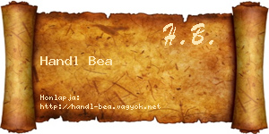 Handl Bea névjegykártya